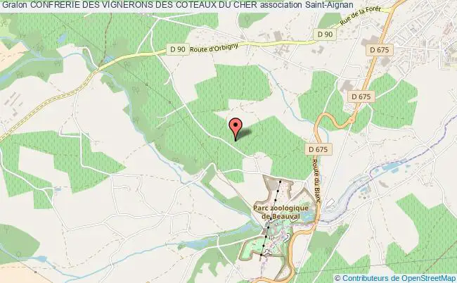 plan association Confrerie Des Vignerons Des Coteaux Du Cher Saint-Aignan