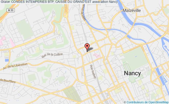 plan association Conges Intemperies Btp, Caisse Du Grand Est Nancy