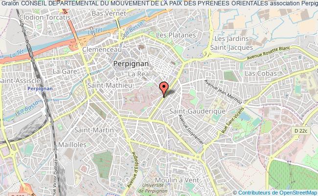 plan association Conseil Departemental Du Mouvement De La Paix Des Pyrenees Orientales Perpignan