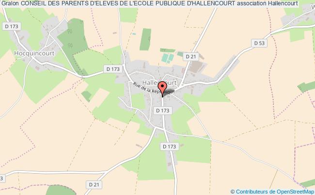 plan association Conseil Des Parents D'eleves De L'ecole Publique D'hallencourt Hallencourt