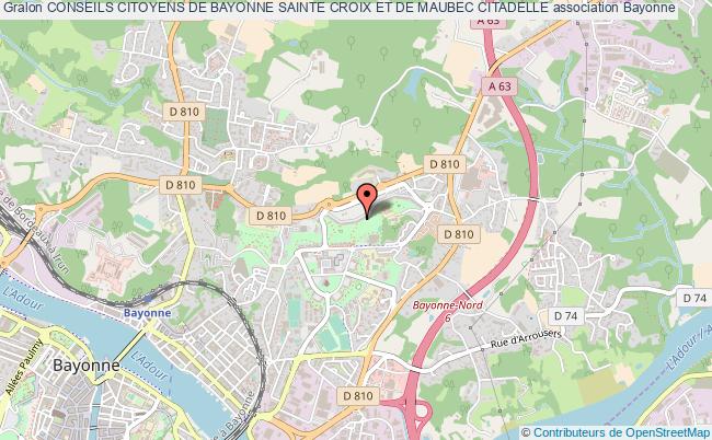 plan association Conseils Citoyens De Bayonne Sainte Croix Et De Maubec Citadelle Bayonne