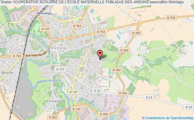plan association Cooperative Scolaire De L'ecole Maternelle Publique Des Jardins Montaigu