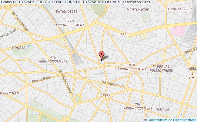 plan association Cotravaux - RÉseau D'acteurs Du Travail Volontaire Paris