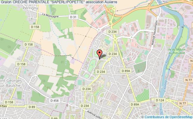 plan association Creche Parentale "saperlipopette" Auxerre