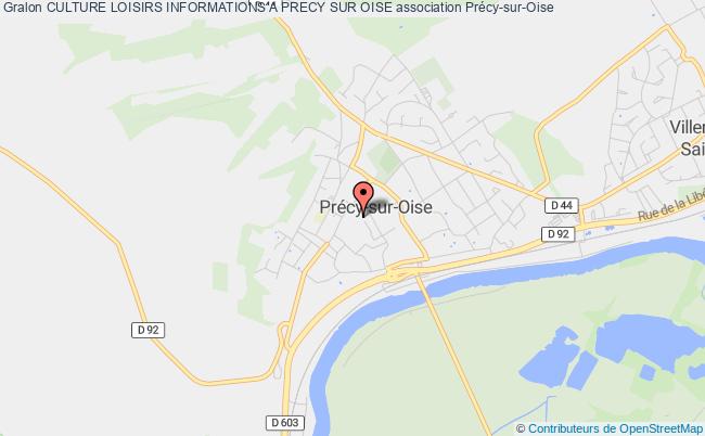 plan association Culture Loisirs Informations A Precy Sur Oise Précy-sur-Oise