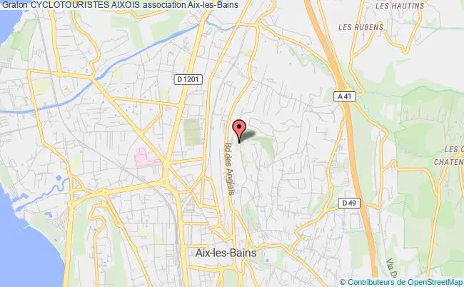 plan association Cyclotouristes Aixois Aix-les-Bains