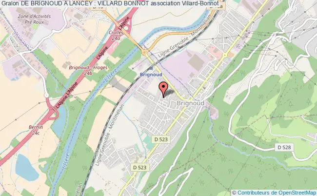plan association De Brignoud A Lancey : Villard Bonnot Villard-Bonnot