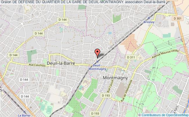 plan association De Defense Du Quartier De La Gare De Deuil-montmagny. Deuil-la-Barre