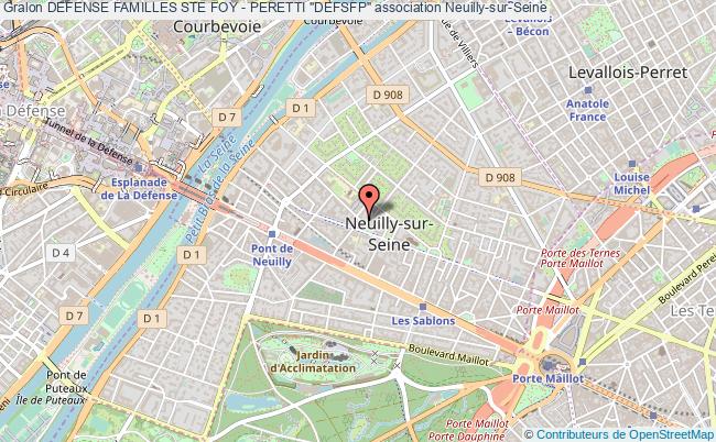 plan association Defense Familles Ste Foy - Peretti "defsfp" Neuilly-sur-Seine