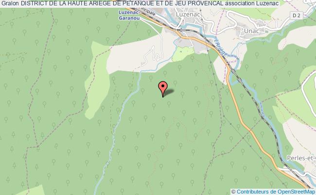 plan association District De La Haute Ariege De Petanque Et De Jeu Provencal Luzenac