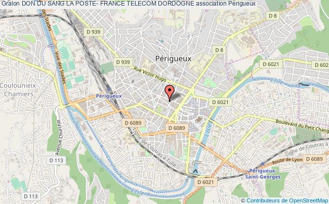 plan association Don Du Sang La Poste- France Telecom Dordogne Périgueux