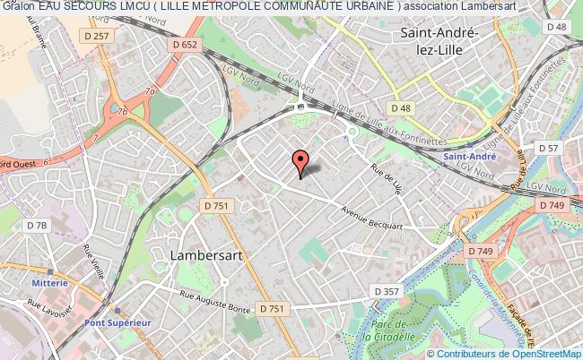 plan association Eau Secours Lmcu ( Lille Metropole Communaute Urbaine ) Lambersart