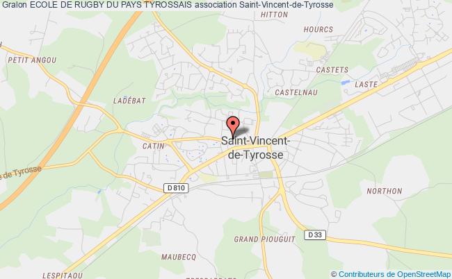plan association Ecole De Rugby Du Pays Tyrossais Saint-Vincent-de-Tyrosse