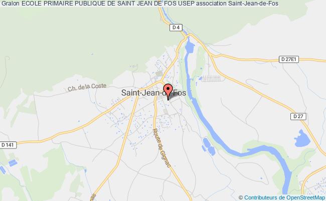 plan association Ecole Primaire Publique De Saint Jean De Fos Usep Saint-Jean-de-Fos
