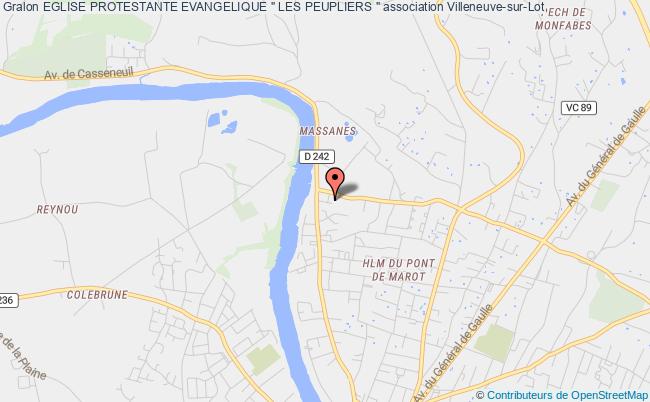 plan association Eglise Protestante Evangelique " Les Peupliers " Villeneuve-sur-Lot
