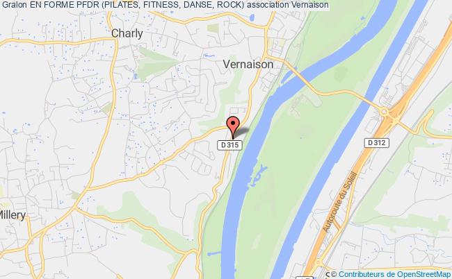 plan association En Forme Pfdr (pilates, Fitness, Danse, Rock) Vernaison
