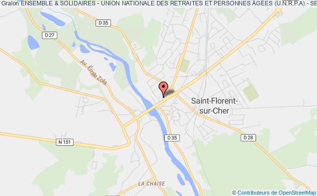 plan association Ensemble & Solidaires - Union Nationale Des Retraites Et Personnes ÂgÉes (u.n.r.p.a) - Section De Saint-florent-sur-cher Saint-Florent-sur-Cher