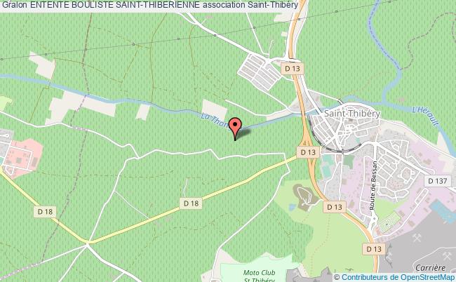 plan association Entente Bouliste Saint-thiberienne Saint-Thibéry