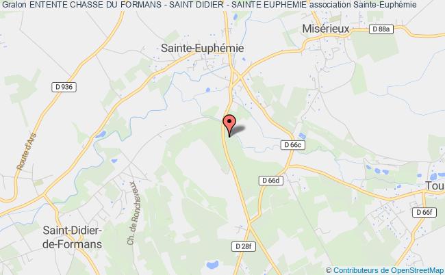 plan association Entente Chasse Du Formans - Saint Didier - Sainte Euphemie Sainte-Euphémie