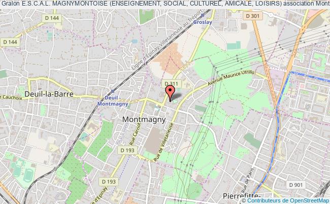 plan association E.s.c.a.l. Magnymontoise (enseignement, Social, Culturel, Amicale, Loisirs) Montmagny
