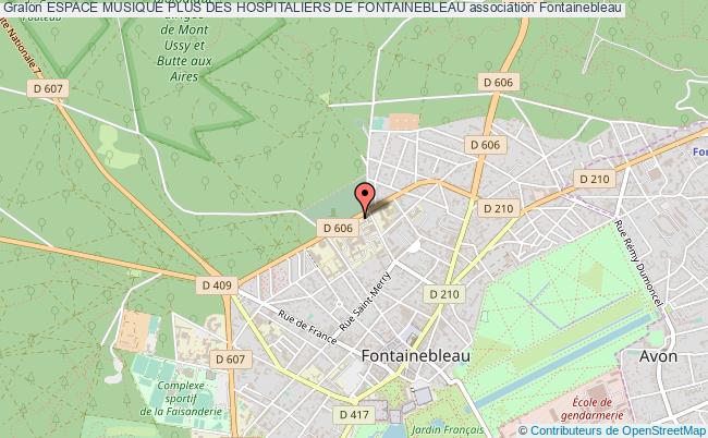 plan association Espace Musique Plus Des Hospitaliers De Fontainebleau Fontainebleau