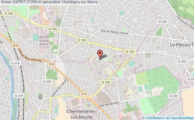 plan association Esprit D'union Champigny-sur-Marne