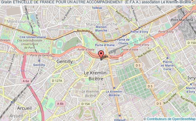 plan association Etincelle De France Pour Un Autre Accompagnement  (e.f.a.a.) Le Kremlin-Bicêtre