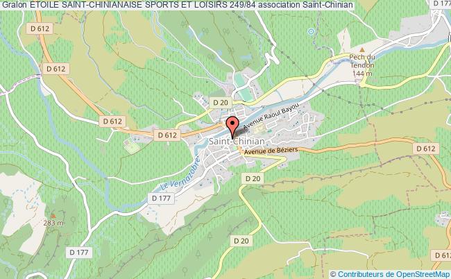plan association Etoile Saint-chinianaise Sports Et Loisirs 249/84 Saint-Chinian