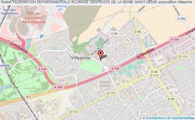 plan association Federation Departementale Alliance Centriste De La Seine-saint-denis Villepinte
