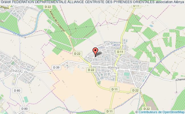 plan association Federation Departementale Alliance Centriste Des Pyrenees Orientales Alénya
