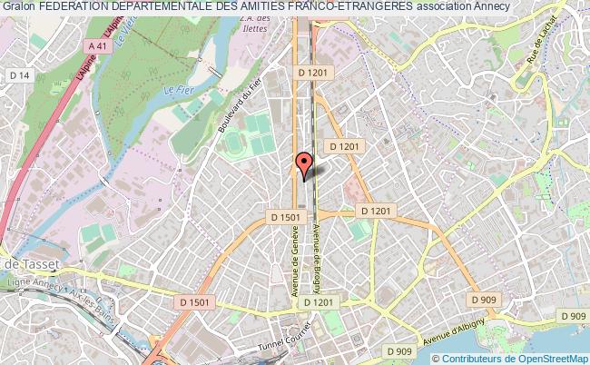 plan association Federation Departementale Des Amities Franco-etrangeres Annecy