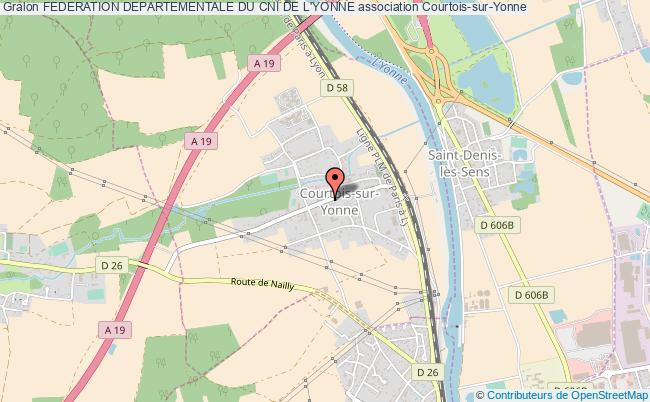 plan association Federation Departementale Du Cni De L'yonne Courtois-sur-Yonne