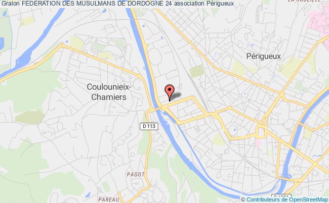 plan association FÉdÉration Des Musulmans De Dordogne 24 Périgueux