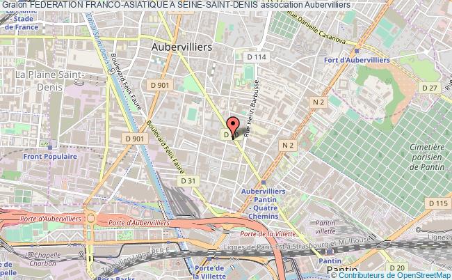 plan association Federation Franco-asiatique A Seine-saint-denis Aubervilliers
