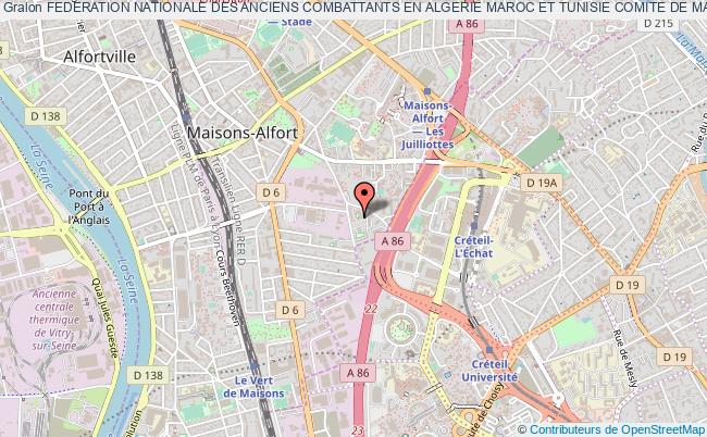 plan association Federation Nationale Des Anciens Combattants En Algerie Maroc Et Tunisie Comite De Maisons- Alfort (fnaca) Maisons-Alfort