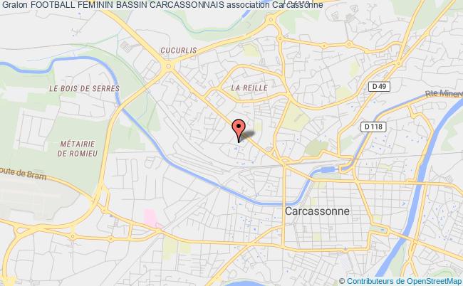 plan association Football Feminin Bassin Carcassonnais Carcassonne