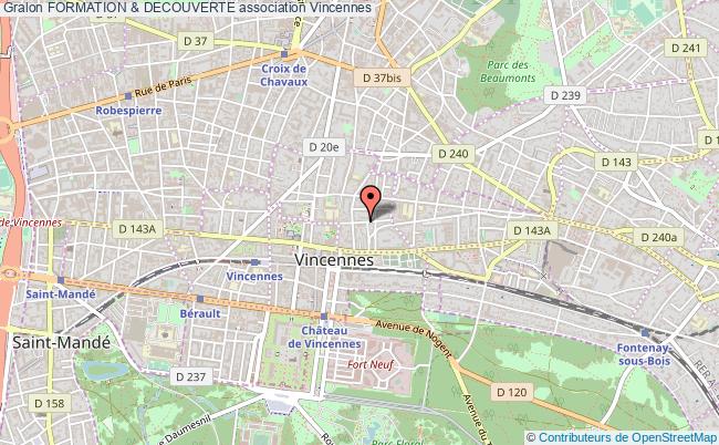 plan association Formation & Decouverte Vincennes