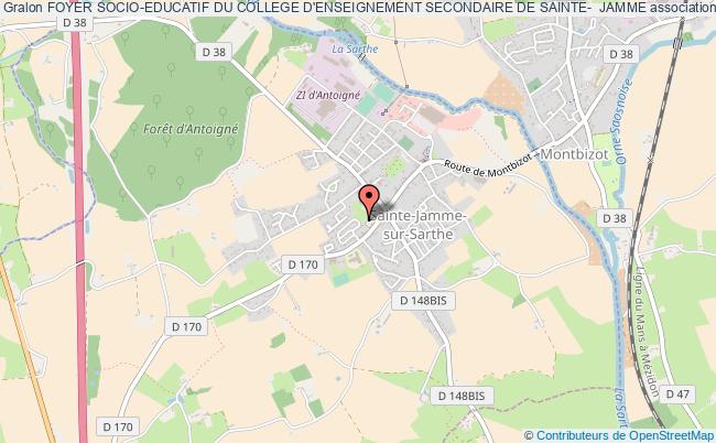 plan association Foyer Socio-educatif Du College D'enseignement Secondaire De Sainte-  Jamme Sainte-Jamme-sur-Sarthe