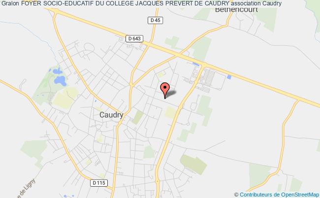 plan association Foyer Socio-educatif Du College Jacques Prevert De Caudry Caudry
