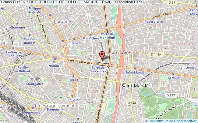 plan association Foyer Socio-educatif Du College Maurice Ravel Paris