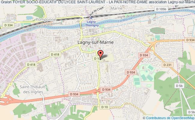 plan association Foyer Socio-educatif Du Lycee Saint-laurent - La Paix-notre-dame Lagny-sur-Marne