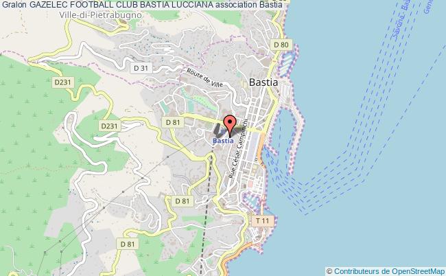 plan association Gazelec Football Club Bastia Lucciana Bastia
