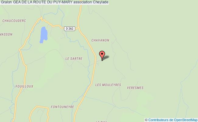 plan association Gea De La Route Du Puy-mary Cheylade