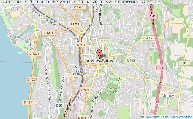 plan association Groupe D'etude En Implantologie Dentaire Des Alpes Aix-les-Bains