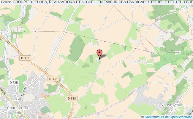 plan association Groupe D'etudes, Realisations Et Accueil En Faveur Des Handicapes Pour Le Secteur Sud De La Sarthe-g.e.r.a.h.s.s. Montval-sur-Loir