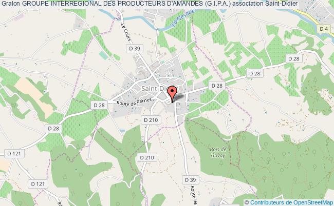 plan association Groupe Interregional Des Producteurs D'amandes (g.i.p.a.) Saint-Didier