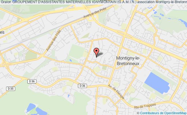 plan association Groupement D'assistantes Maternelles Ignymontain (g.a.m.i.n.) Montigny-le-Bretonneux