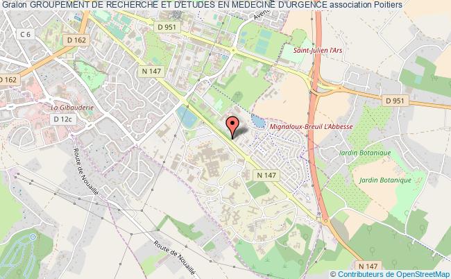 plan association Groupement De Recherche Et D'etudes En Medecine D'urgence Poitiers