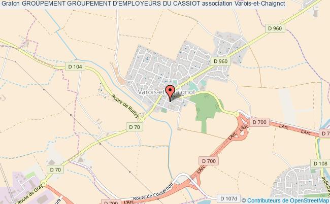 plan association Groupement Groupement D'employeurs Du Cassiot Varois-et-Chaignot