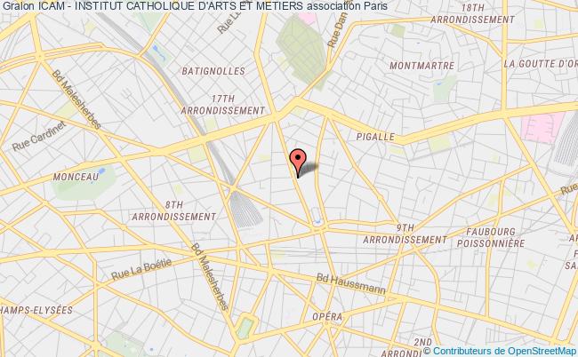 plan association Icam - Institut Catholique D'arts Et Metiers Paris